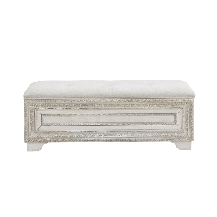 Camila - Storage Bed Bench - Creamy White
