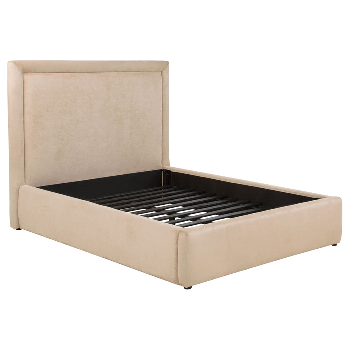 Lawson 54-inch Upholstered Full Platform Bed Light Saddle