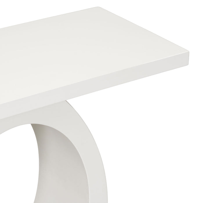 Console Table With Oval Base And Reinforced Bottom Plate