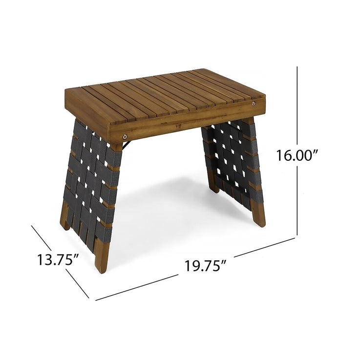 Kayla - Outdoor Foldable 2 Seater Chat Set - Brown / Gray