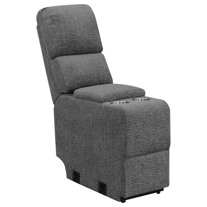 Divine - 5 Piece Power Reclining Home Theater Seating Set With Memory Foam Cushions And Storage Consoles