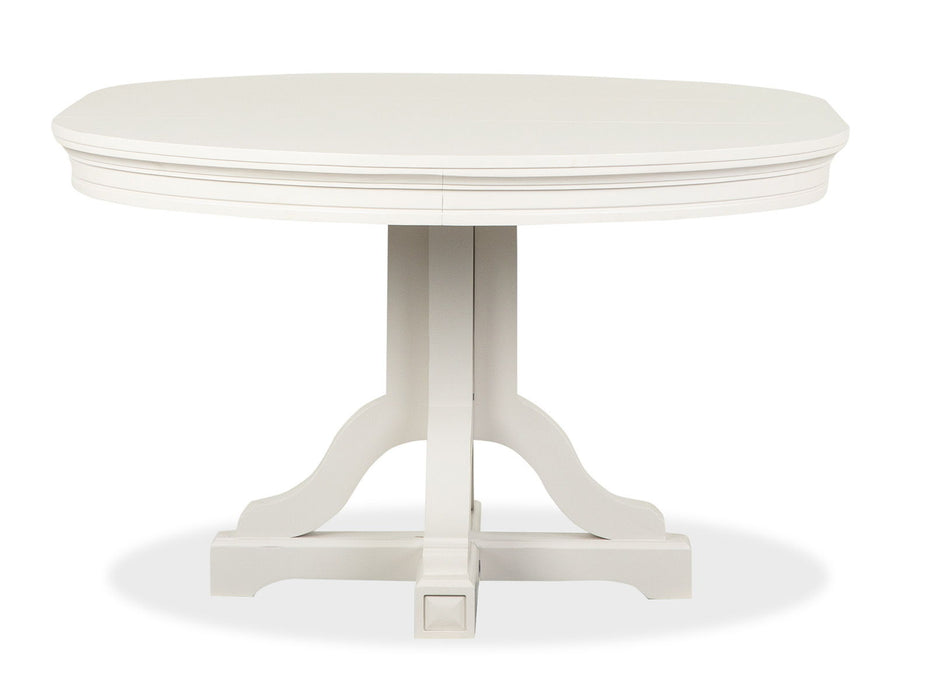 Willowbrook - Extendable 48" Round Dining Table - Egg Shell White