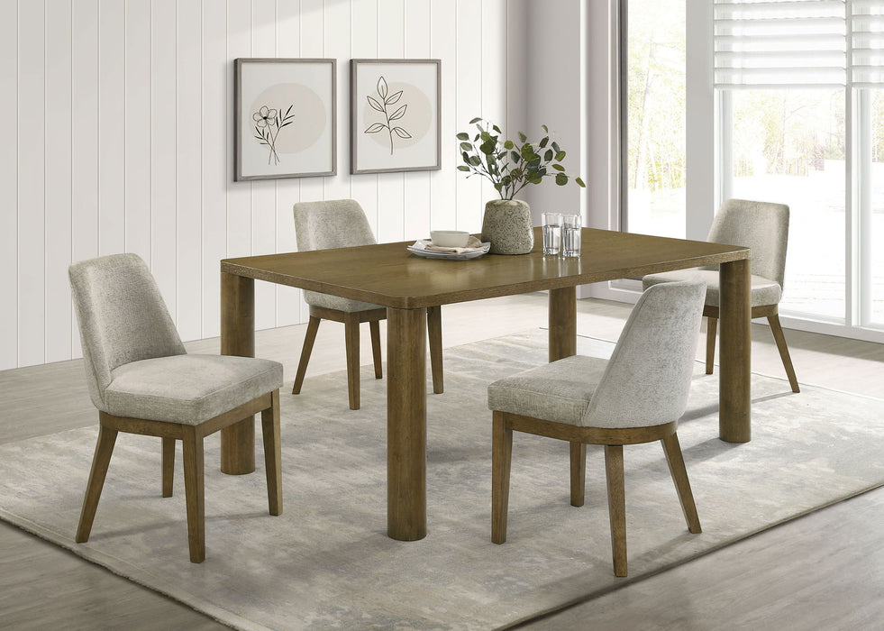 Castlewood 71-inch Rectangular Wood Dining Table Brown Oak