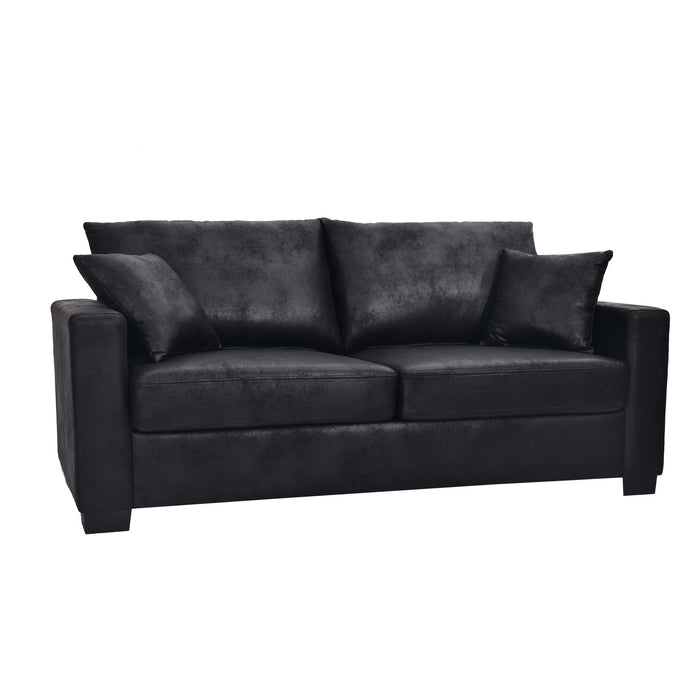 2 Seater Sofa, 2 Throw Pillows For Living Room