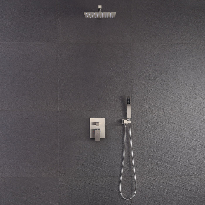 Complete Shower System, With Rough In Valve Brushed Nickel