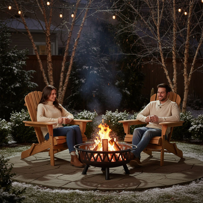 Oversize Outdoor Folding Adirondack Chair, Patio Chair For Garden