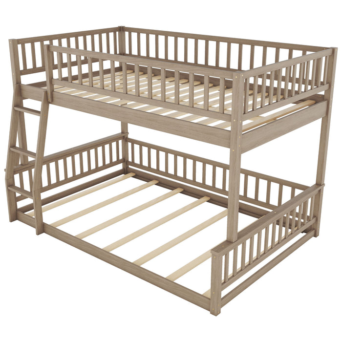 Bunk Bed With Ladder And Guardrails
