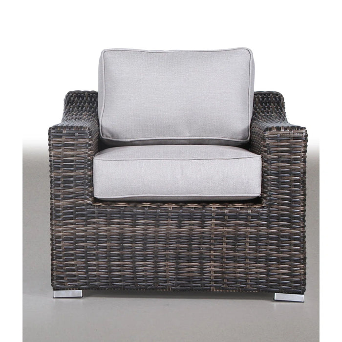 Outdoor Wicker Conversation Set With Cushions, All Weather