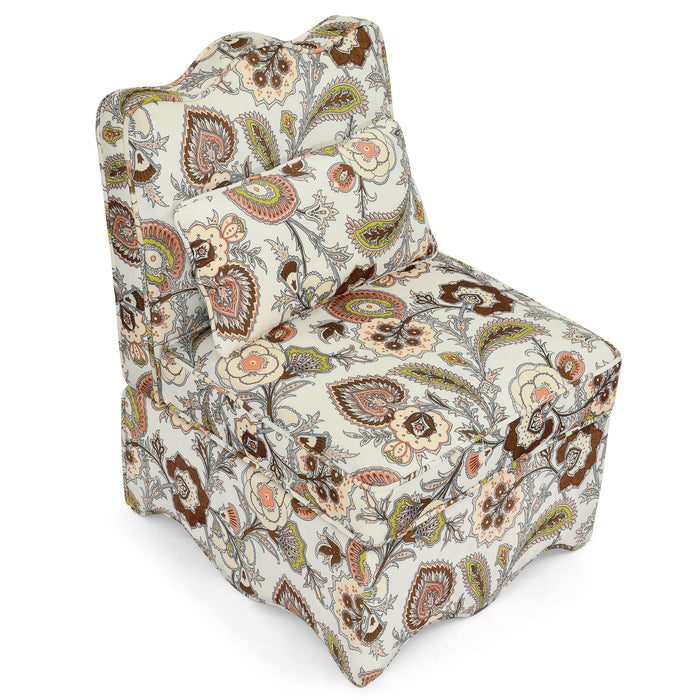 Stylish Flannel Dining Chair With Soft Cushion And Backrest