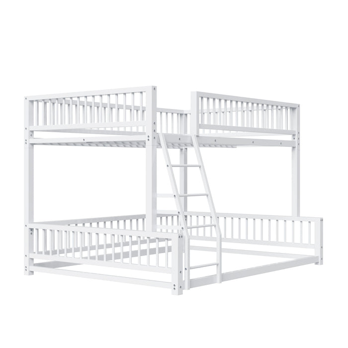 Bunk Bed With Ladder And Safety Guardrails
