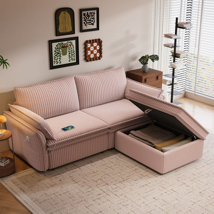 2 In 1 Convertible Sofa Bed, Multi Functional Living Room Furniture