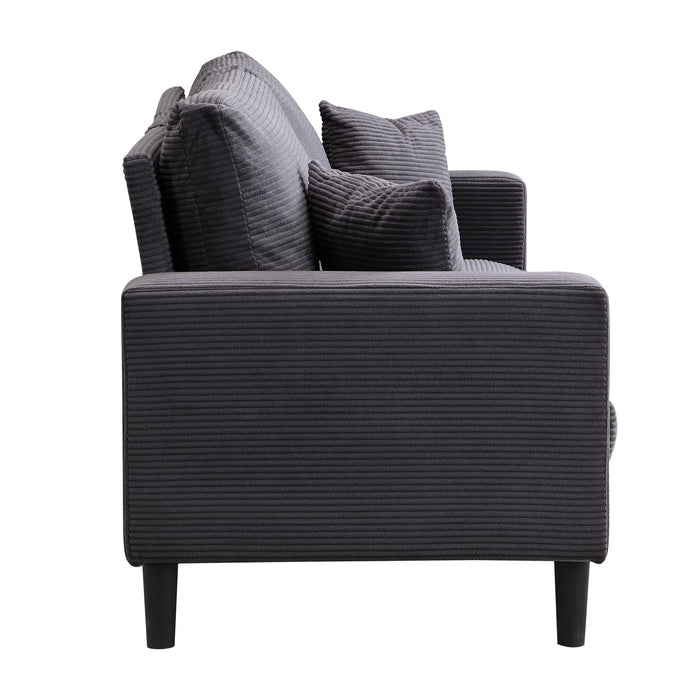 Modern Upholstered 3 Seat Sofa, High Resilience