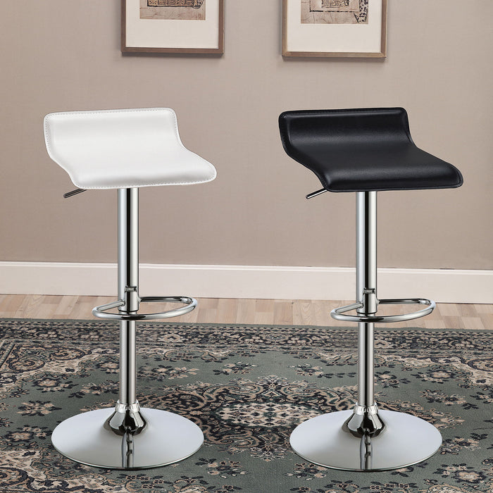 Backless Bar Stool With Adjustable Height - Black