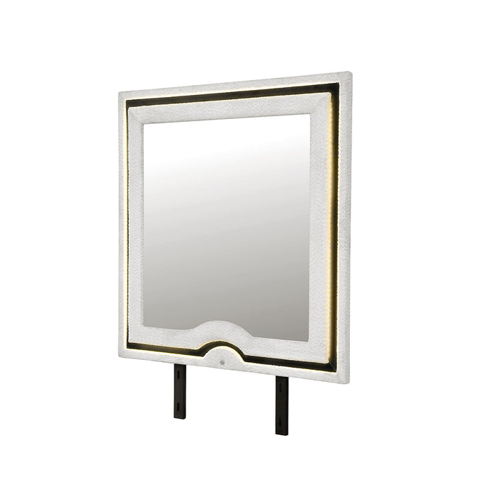 Isaiah - Mirror With Upholstered Frame And LED Lighting
