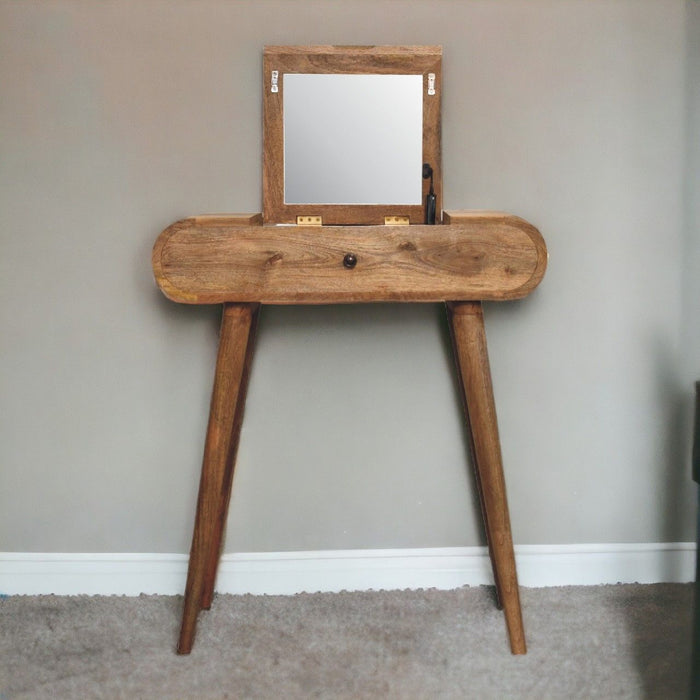 Mini Dressing Table With Foldable Mirror