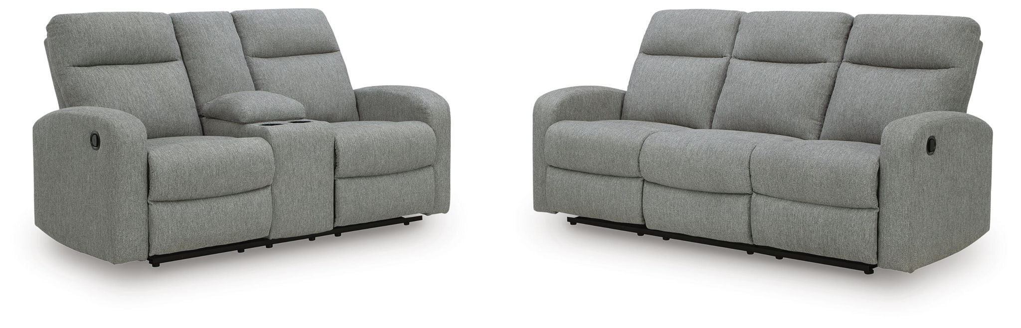 Gauntlet - 2 Pc. - Reclining Sofa And Loveseat - Sterling