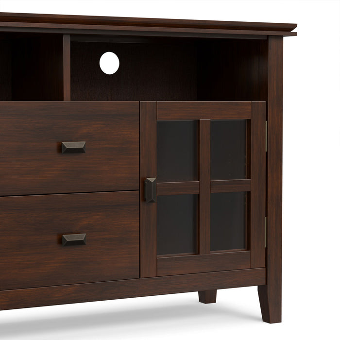Artisan - TV Media Stand, Handcrafted - Russet Brown