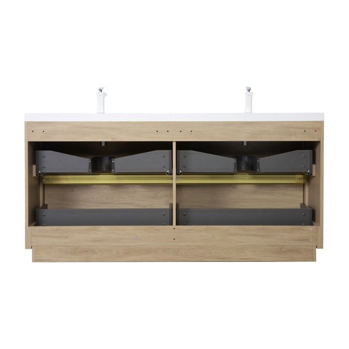 Bathin Freestanding Bathroom Vanity With Double Sinks, Bathroom Storage Vanity Cabinet With Stone Resin Countertop And Soft Close Drawers