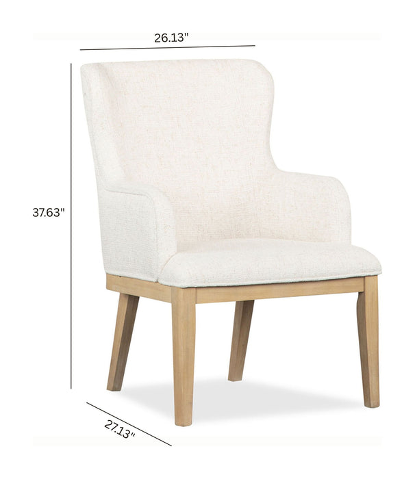 Somerset - Dining Arm Chair With Upholstered Seat & Back (Set of 2) - Butternut and Omari Natural