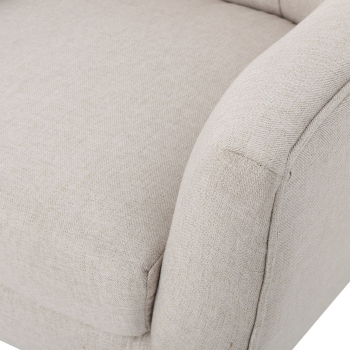 Club Chair With Rubberwood Legs