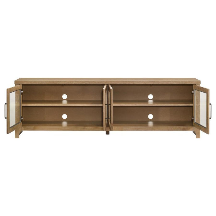 Brenham - 79" 4-Door TV Stand Media Console - Washed Oak