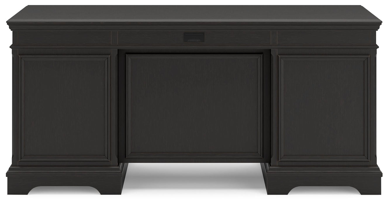 Beckincreek - Home Office Pedestal Desk - Black