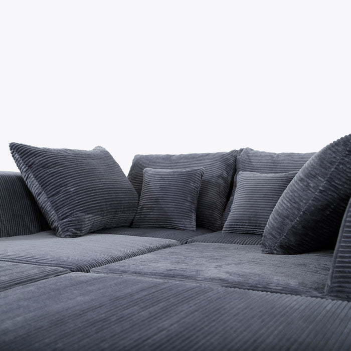 Modular Sectional Sofa, Convertible Couch With Chaise Corduroy