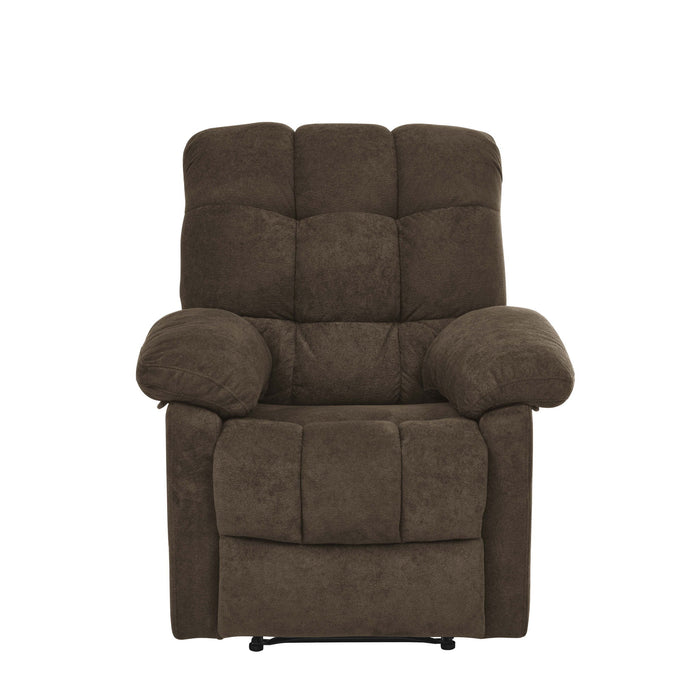 Devonaire - Manual Recliner With Padded Arms - Dark Brown