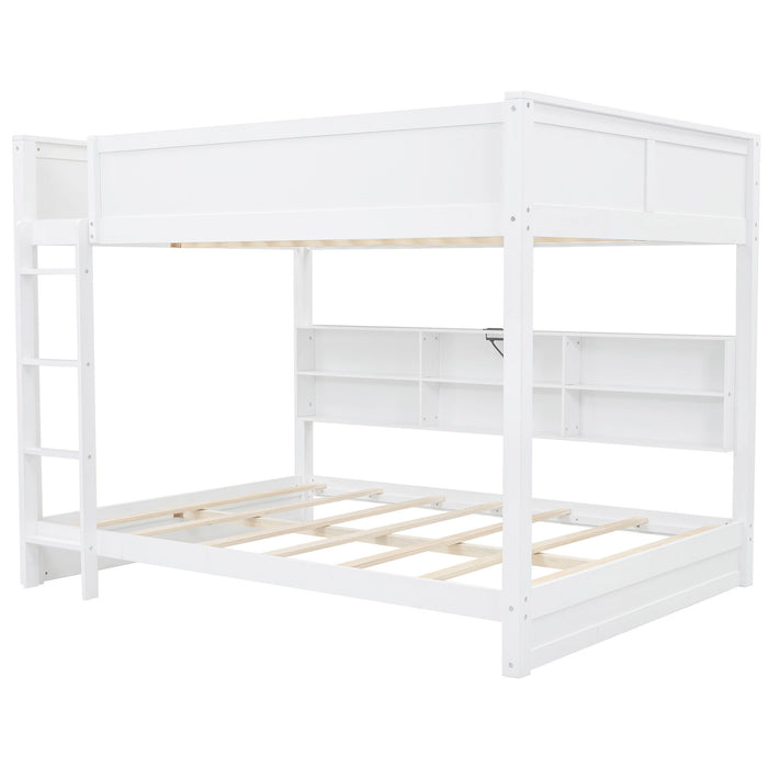 Bunk Bed With Storage Cabinets And USB Ports