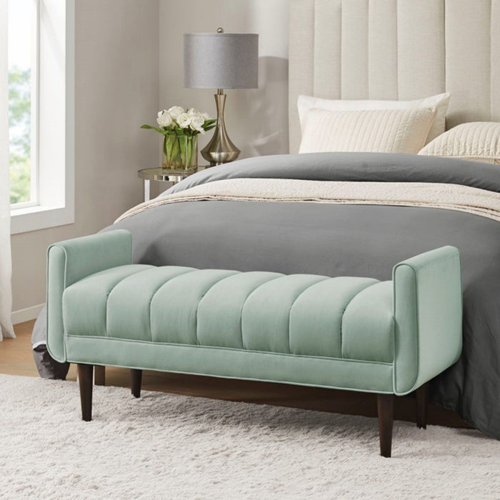 Linea - Upholstered Accent Bench - Seafoam