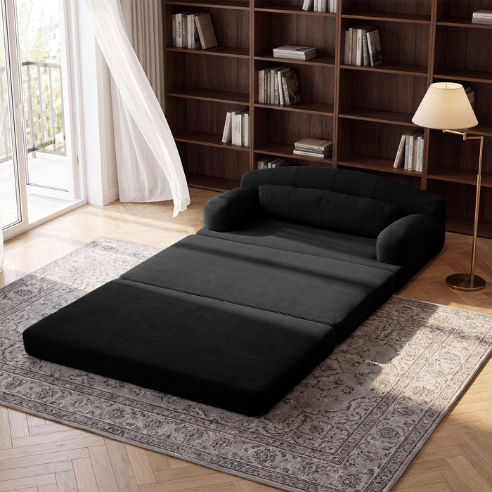 2 Seater Sofa Bed, Compact Foldable Floor Couch