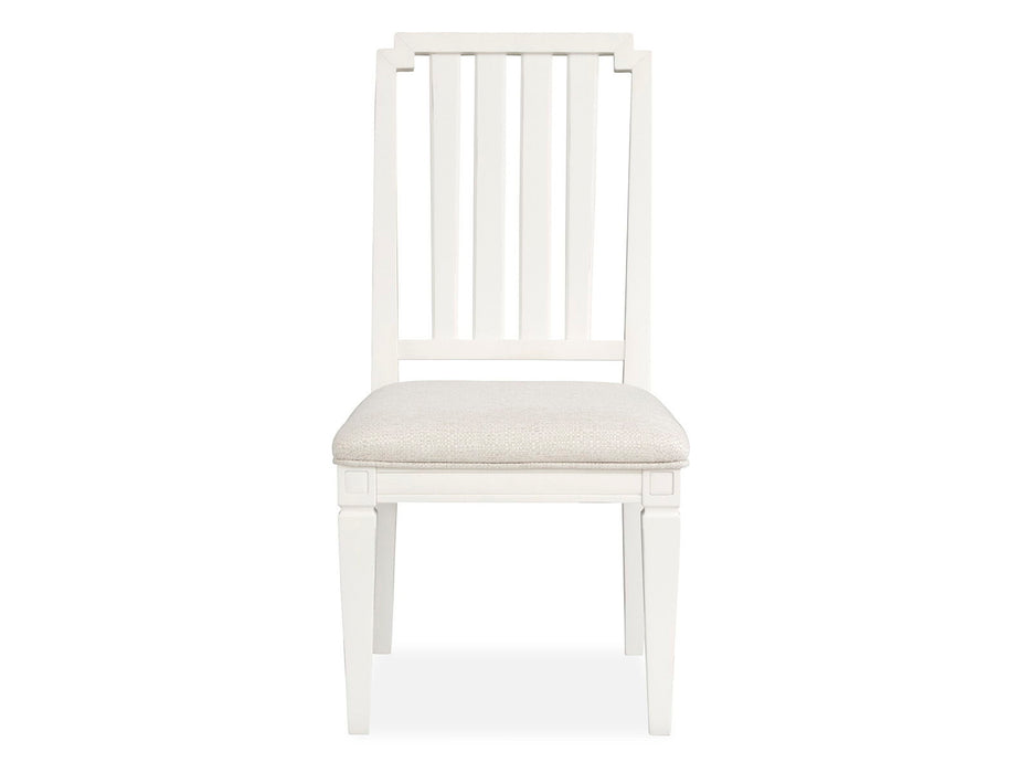 Willowbrook - Upholstered Side Chair With Wood Slat Back (Set of 2) - Egg Shell White