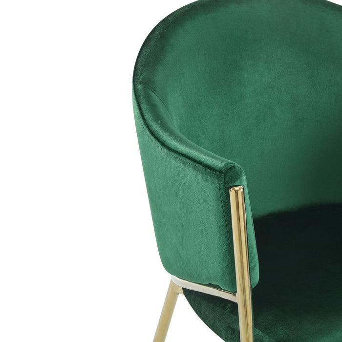 Modern Upholstered Dining Chair With Frame And Plush Velvet