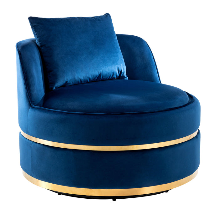 360 Degree Swivel Over Sized Upholstered Barrel Chair