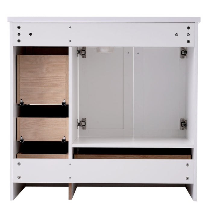 Shaker Free Standing Bathroom Vanity Cabinet With Sink, Soft Close Drawers, Soft Close Doors