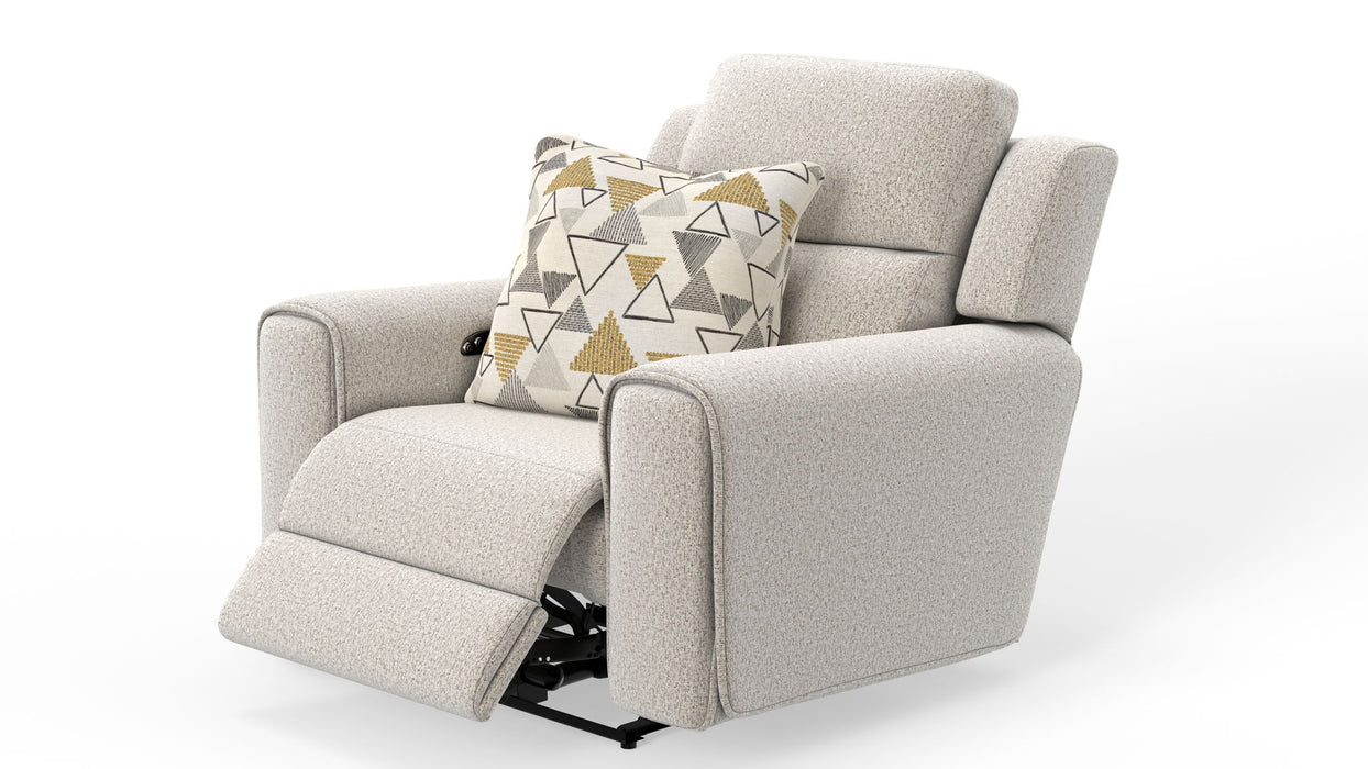 Micah - Power Headrest Power Deep Seat Lay Flat Recliner - Oatmeal