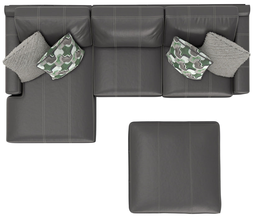 Minori - Italian Leather Sofa / Chaise And Cocktail Ottoman