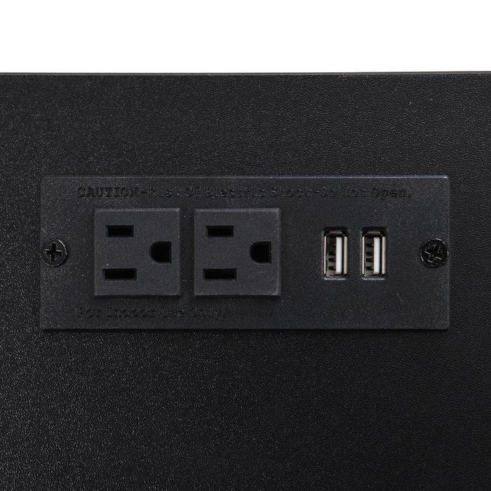 Platform Bed With 2 Tier Storage Shelves, Storage Cabinet