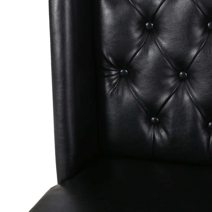 Sophisticated Tufted Dining Chair With High Back Design