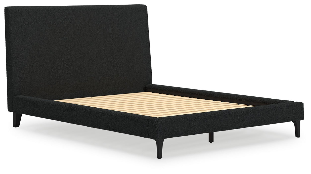 Cadmori - Upholstered Bed With Roll Slats