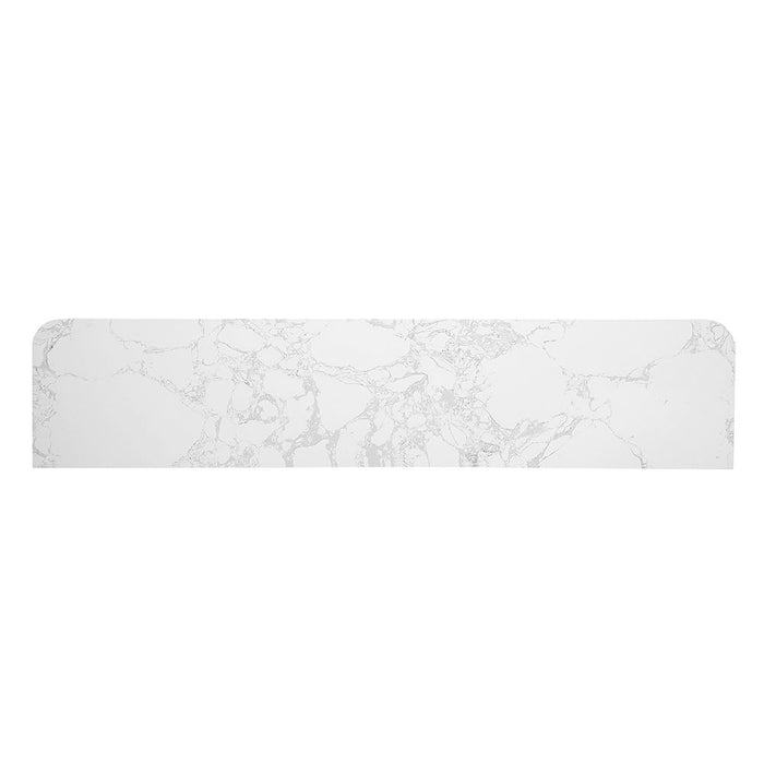 Clayten - Server With Marble Top & Fireplace - White & Espresso