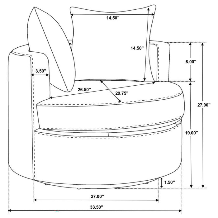 Debbie - Upholstered Swivel Accent Chair