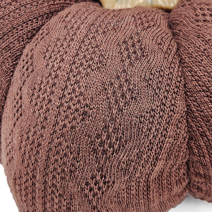 Pumpkin Ornament Decor For Holiday Harvest Festival Fall Festival & Thanksgiving (Set of 2) - Dark Brown