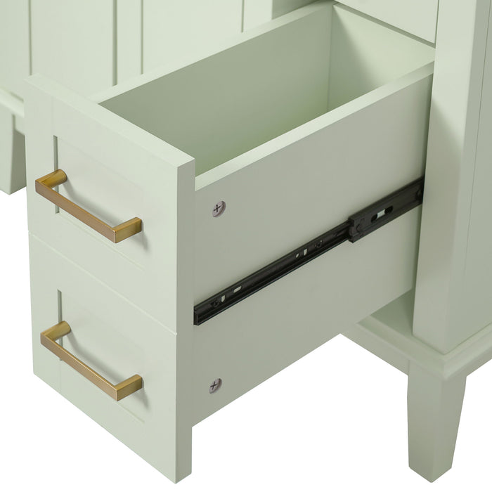 Modern Bathroom Vanity With Ceramic Sink, Soft Close Storage Cabinet
