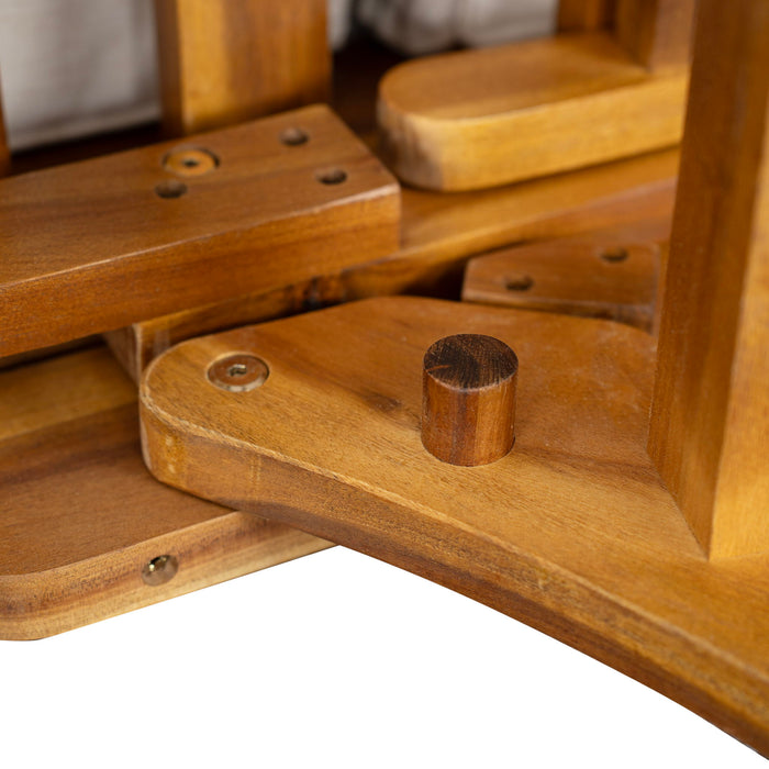 Outdoor Patio Daybed Sofa, 3 Seat Sofa With Foldable Arm 4 Back Pillows