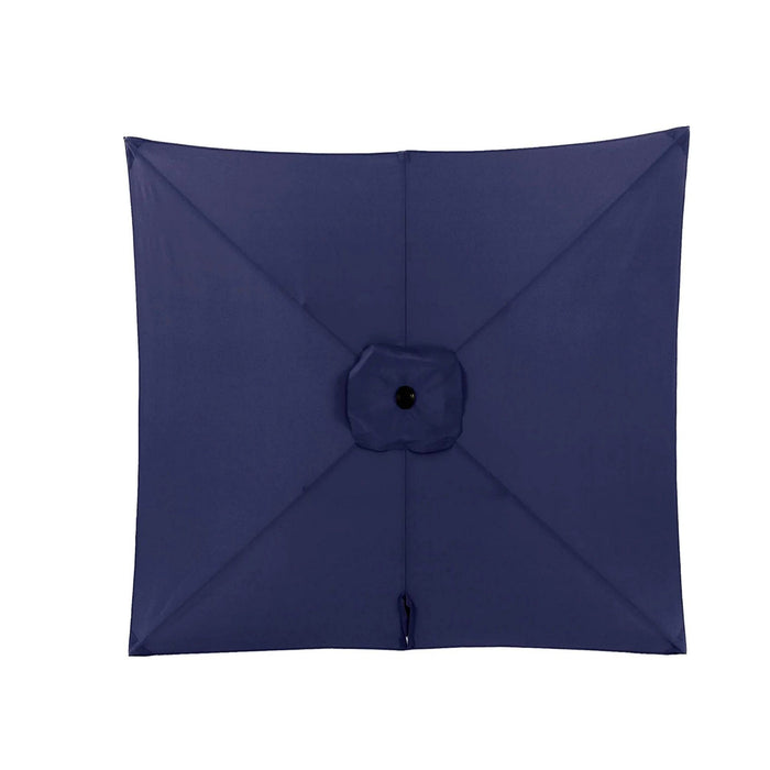 Rectangular Patio Umbrella With Crank Tilt, Polyester UV-Resistant Canopy