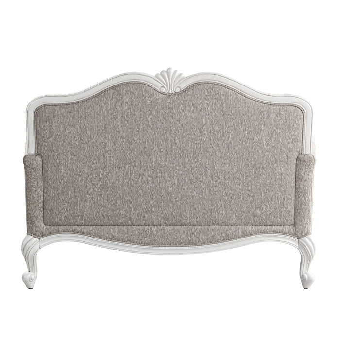 Ciddrenar - Loveseat With 3 Pillows - Fabric & White