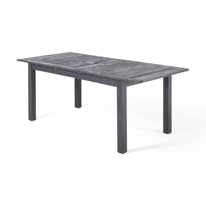 Outdoor Expandable Dining Table With Square Legs