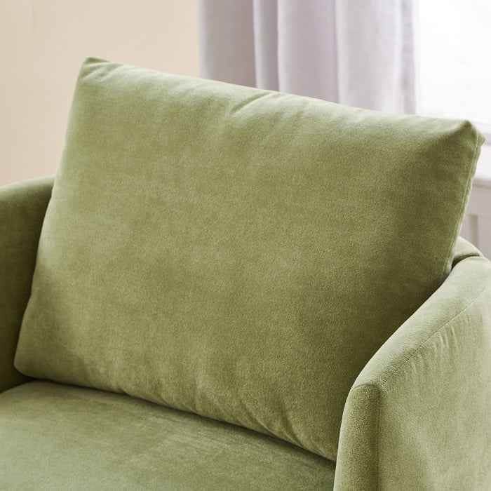 360° Modern Swivel Chair With Upholstered Curved Design