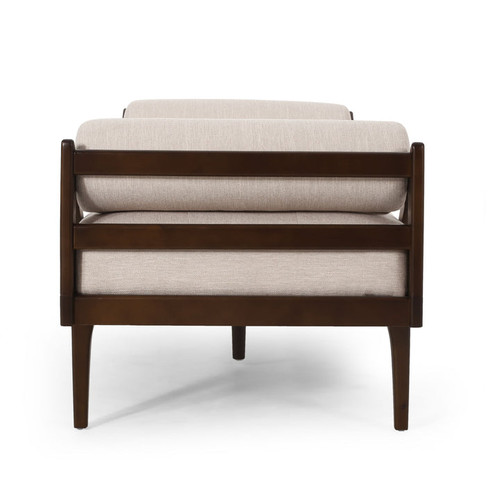 Chic Contemporary Chaise Lounge With Button Tufting And Bentwood Structure